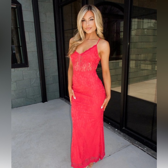 NWT long lace corset gown - Picture 1 of 8